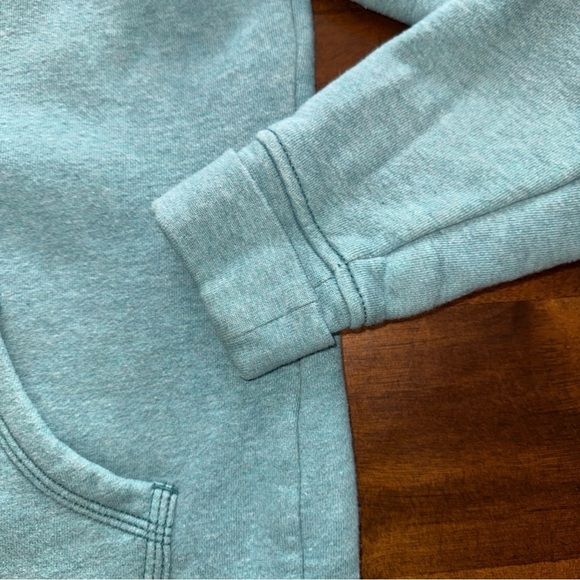 Carhartt womens long sleeve hooded full zip sweater turquoise embroidered XS - Picture 3 of 10